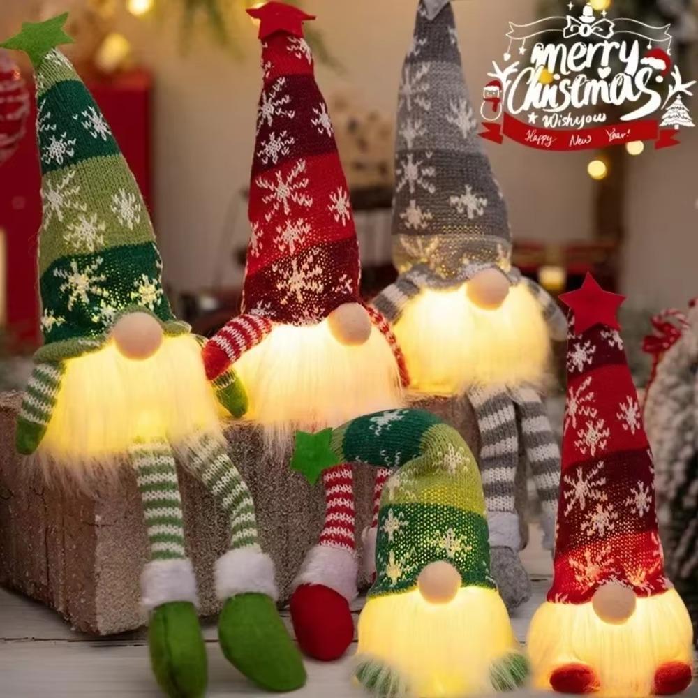 2026 Świecący Krasnal Boże Narodzenie Beztwarzowa Lalka Wesołych Świąt Dekoracja Domu Navidad Natal Prezent na Nowy Rok Prezenty Świąteczne