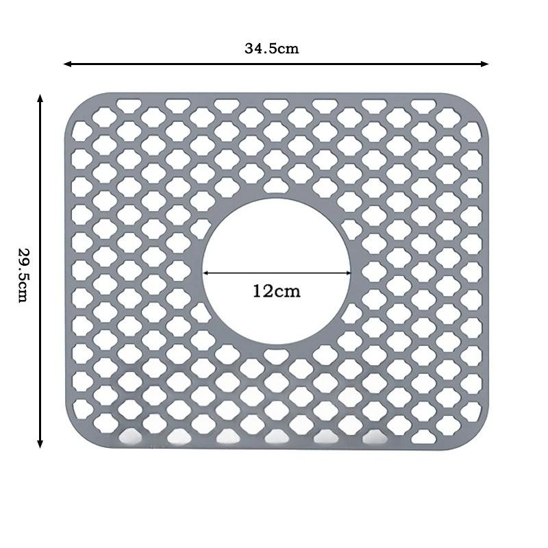 Silicone Sink Mat,Grey Kitchen Sink Mats Grid Accessory,Non-slip Sink Protector for Kitchen Bottom of Farmhouse Porcelain Sink