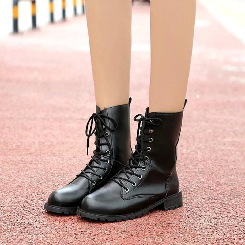 Autumn and winter new British Martin boots thick heel women's boots retro couple boots generation