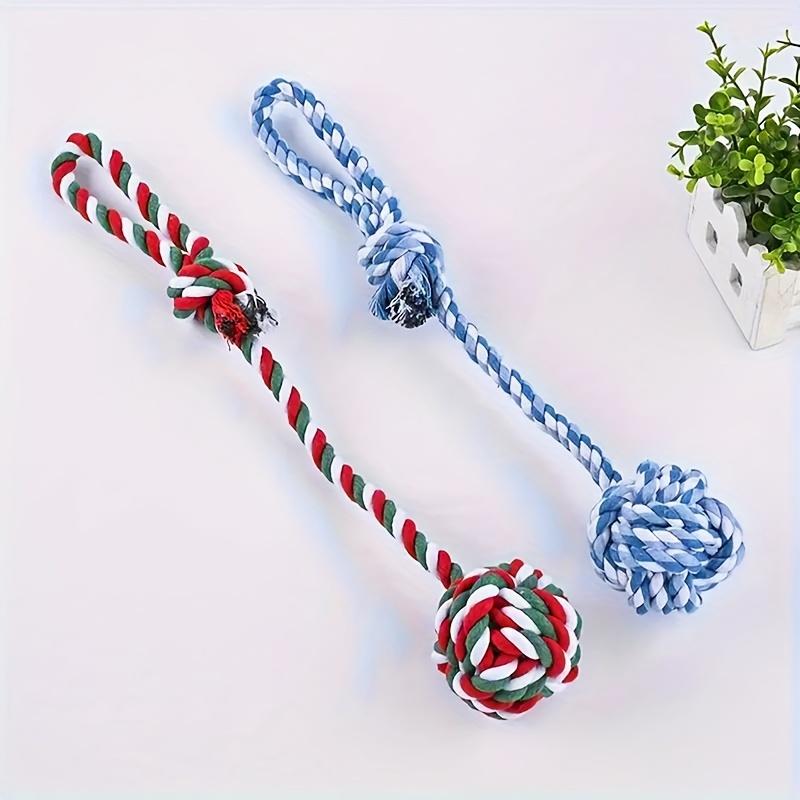 1pc Interactive Dog Chew Toy Durable Rope Knot Ball, Bite-Resistant, Training and Playtime for All Breeds, Interactive Play Rope Ball