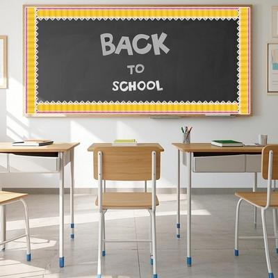 1Roll Creative Self Adhesive Chalkboard Board Border Paper 7cm Border Paper DIY Pencil Decorative Stickers Handmade Crafts