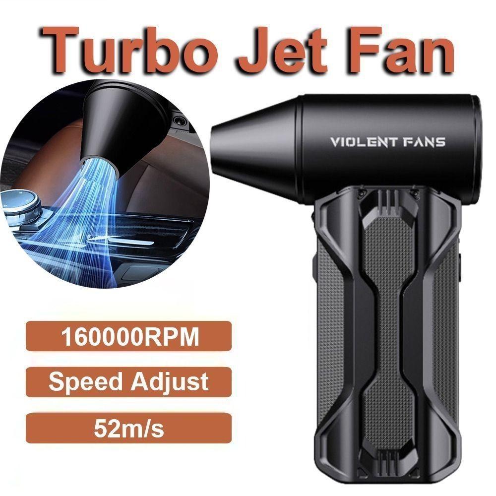 160000RPM 52m/s Mini Portable Turbine Blower Hand Held Powerful Dust Removal Jet Fan High Power Electric Turbofan