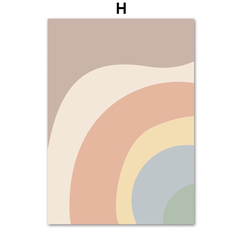 Flower Market Curve Girl Rainbow Abstract Posters Prints Canvas Painting Nordic Wall Art Pictures For Living Room Home Decor