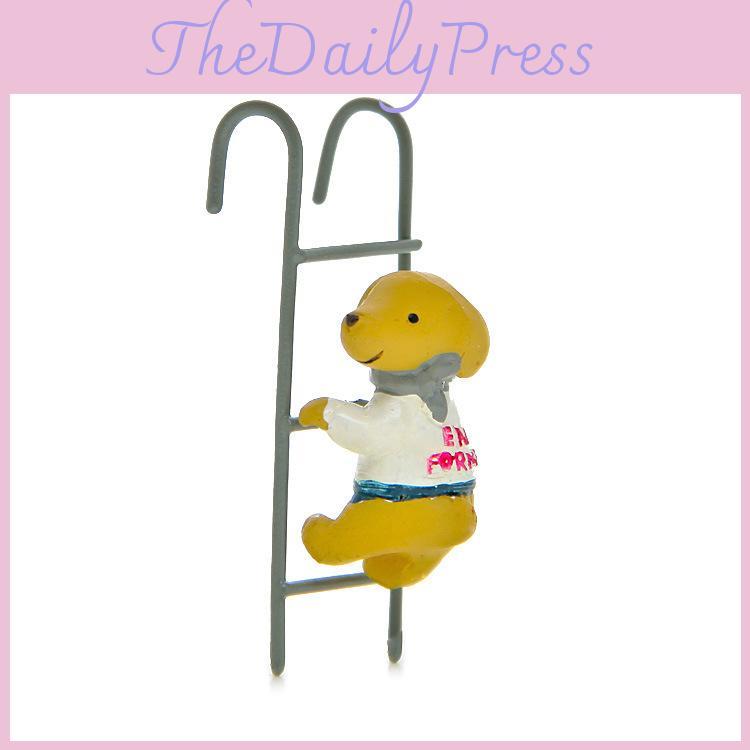 Cute Puppy Cartoon Climbing Stairs Scene Model Decoration For Landscape Props