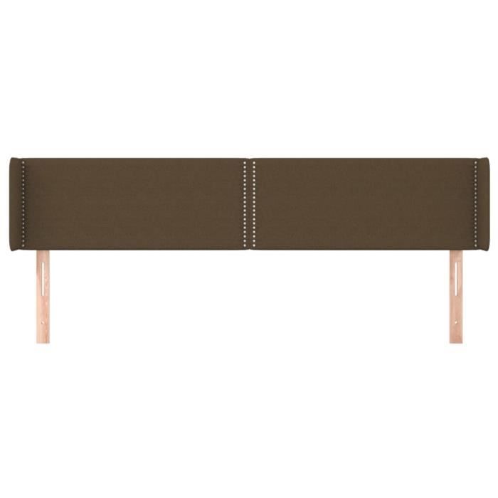 VidaXL Headboard with Ears Dark Brown 183x16x78-88 Cm Fabric3118645