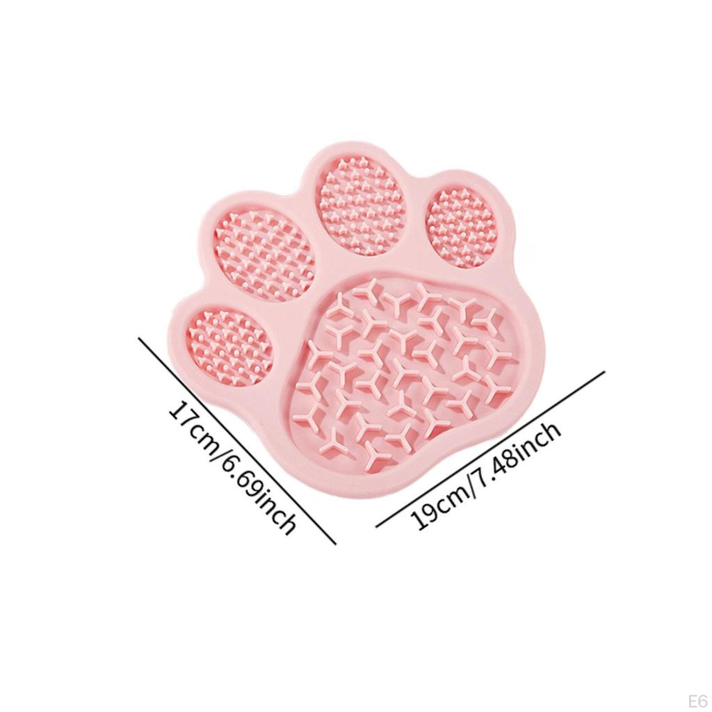 Dog Licking Pad Cat Lick Mat Easy to Clean with Suction Cup Practical Training Slow Feeder Paw Shape