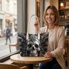 Gothic Skull Printed Tote Bag for Daily Use