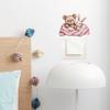 Self Adhesive Switch Plate Stickers Cute Bear and Rabbit Peel and Stick Removable Waterproof