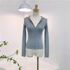 Trendy Double Zipper Stand Collar Jacket for Women - Slim Fit, Long Sleeve Cardigan for Spring & Autumn