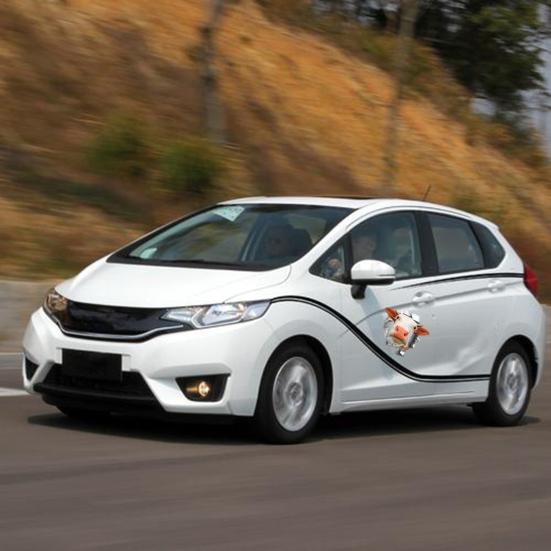 13X13Cm 3D Cow Head Auto Car Styling Pvc Reflective Decal Animal Funny Sticker