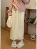 Tassel Knit Over-Knee High Waist Slim Wool Skirt with Matching Sweater