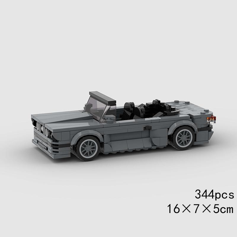 City Speed Convertible MOC Old Car Super Race Vehicle Model Building Block Racing Brick Technical Christmas Gift Rally Sport Toy