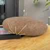 Winter French  Black Fleece Painter Artist Cheapeau Red 100% Wool Chunky Blingbling Diamonds Beret Girls Hat for Women