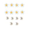 14pcs/set Hole Shoe Charm Suitable for Clogs Detachable Three-dimensional Flower Small White Flower Shoe Decoration 2024 New