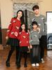 Autumn & Winter Thickened Family Sweater - Cute Cartoon Round Neck Long Sleeve for Parent-Child Matching