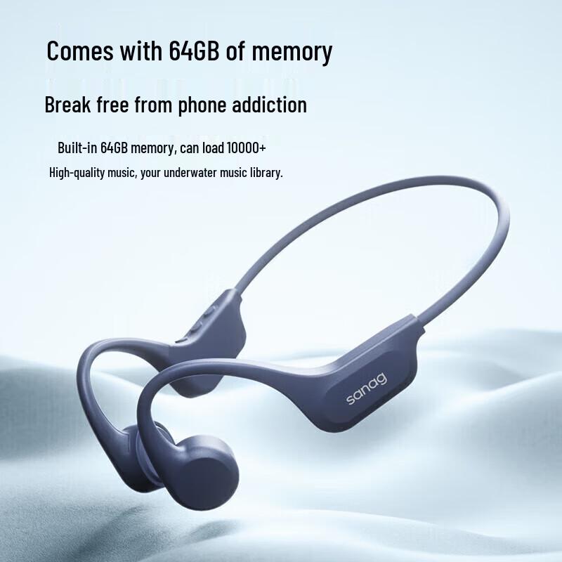 SANAG B60S Pro Max 64GB Knochenschall Open-Ear Sport- & Schwimmkopfhörer