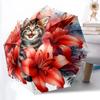 1pc Kitten Flowers Automatic Open/Close Umbrella - Compact Travel Umbrella, Gift for Birthdayyy251208151