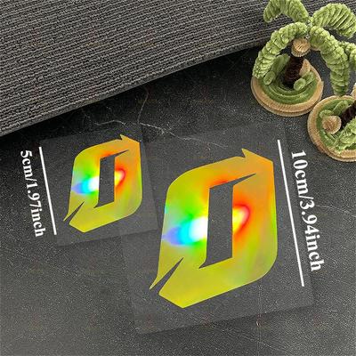 Gold Laser 2Size Pack Motorcycle Number Stickers Waterproof for Motorcycle Fairings Helmets Fuel Tanks Car Windows Vinyl Decals
