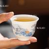 6pcs 65ml White Porcelain Tea Cup Ceramic Tea Cup Household Chinese Style Single Teaset Office Tea Cup Teaset Accessories