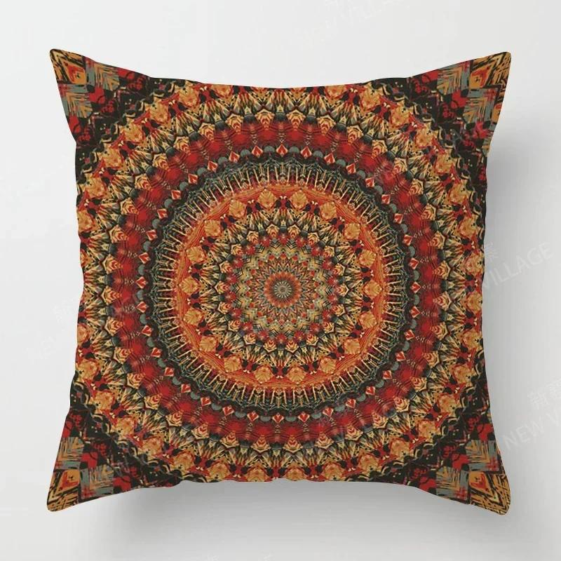 Fall Home Decor Autumn Living Room Throw Pillow Cover Sofa Boho Cushion Cover Mandala
