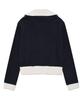 COVERNAT WOMAN High-Neck Zip-Up Knit Navy