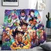 Dragon Ball Goku Print Flannel Blanket, Ultra Soft High Quality All Seasons Warm Throw, Home Decor Cozy Blanket, Perfect Christmas Gift