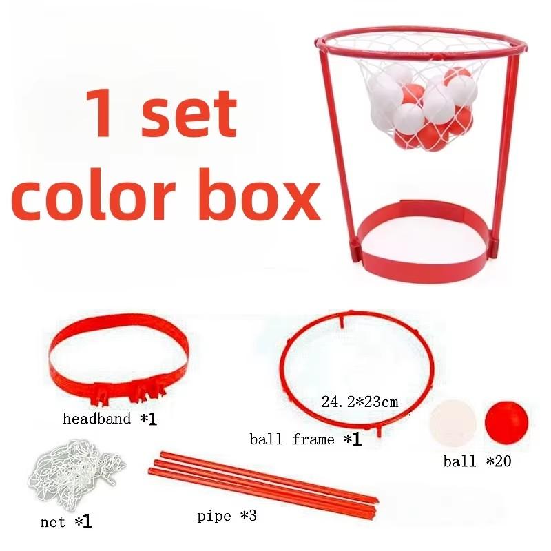

1 Set Head Hoop Basketball For Kid Adult Carnival Game Adjustable Basket Net Headband Party Birthday Family Indoor Outdoor Game