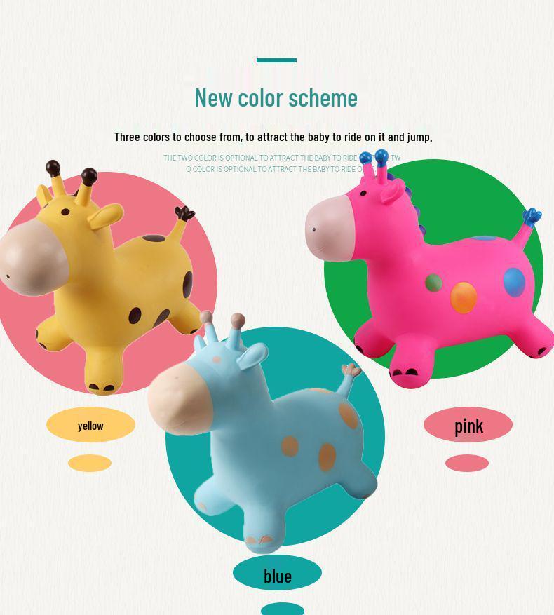 Inflatable Bouncy Horse Riding Toy with Music - Safe for Children and Adults, Non-toxic