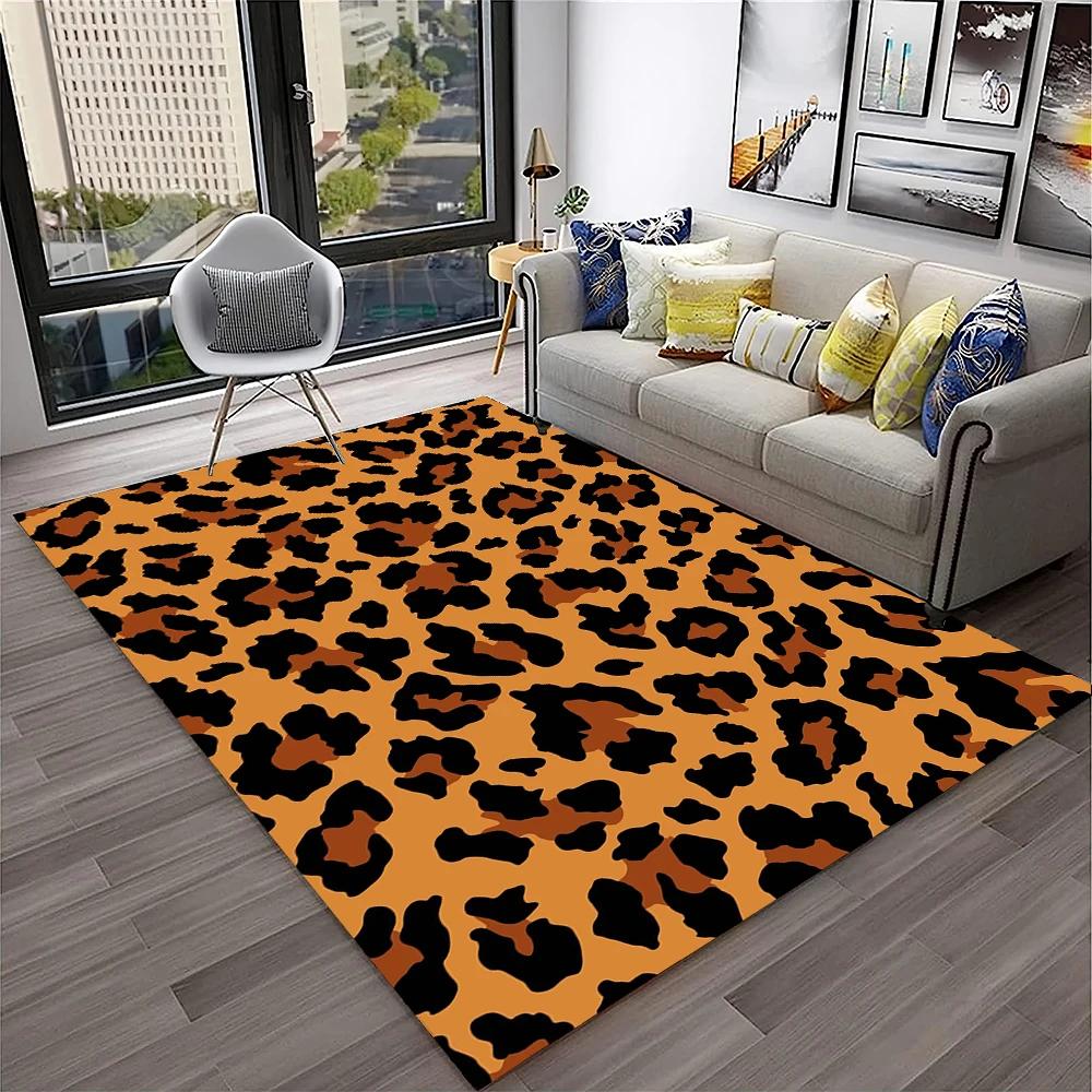 Wild Leopard Stripe Print Series Carpet Rug for Home Living Room Bedroom Sofa Doormat Decor,kid Play Area Rug Non-slip Floor Mat