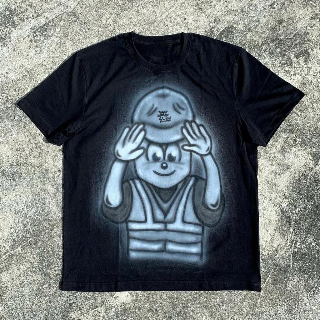 Summer Niche Inkjet Printing Vintage Design Sense Yabifeng High Street Short-sleeved T-shirt Niche Design Hip-hop Simple T-shirt