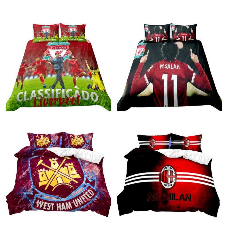 Football-themed Bedding Set Includes Duvet Cover And Pillowcase Polyester Material