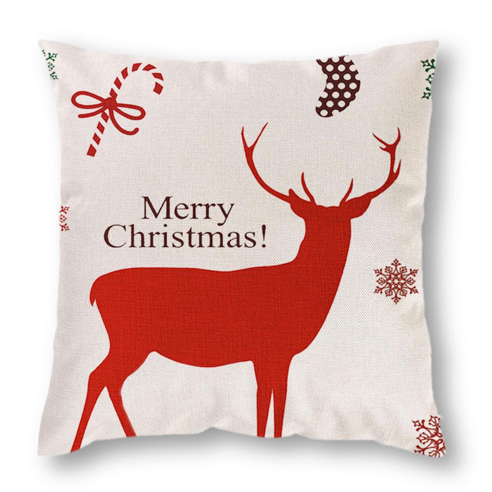 18'' Flamingo & Elk Cushion Cover Pillow Case Cotton Linen Sofa Car Home Decor 18'' Flamingo & Elk Cushion Cover Pillow Case Cotton Linen Sofa Car Home Decor