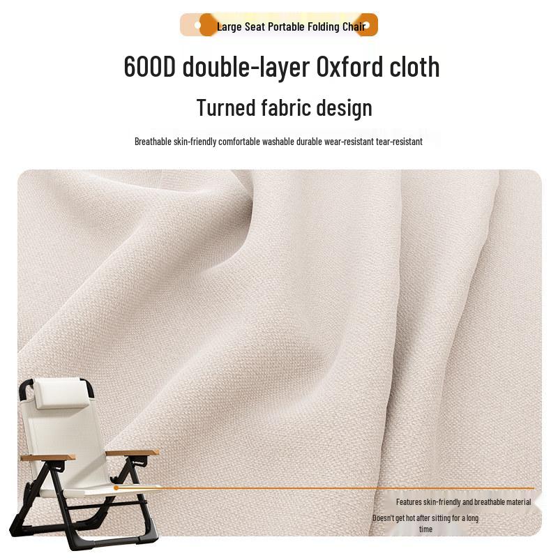 High Back Folding Lounger: Portable Beach and Fishing Stool for Adults