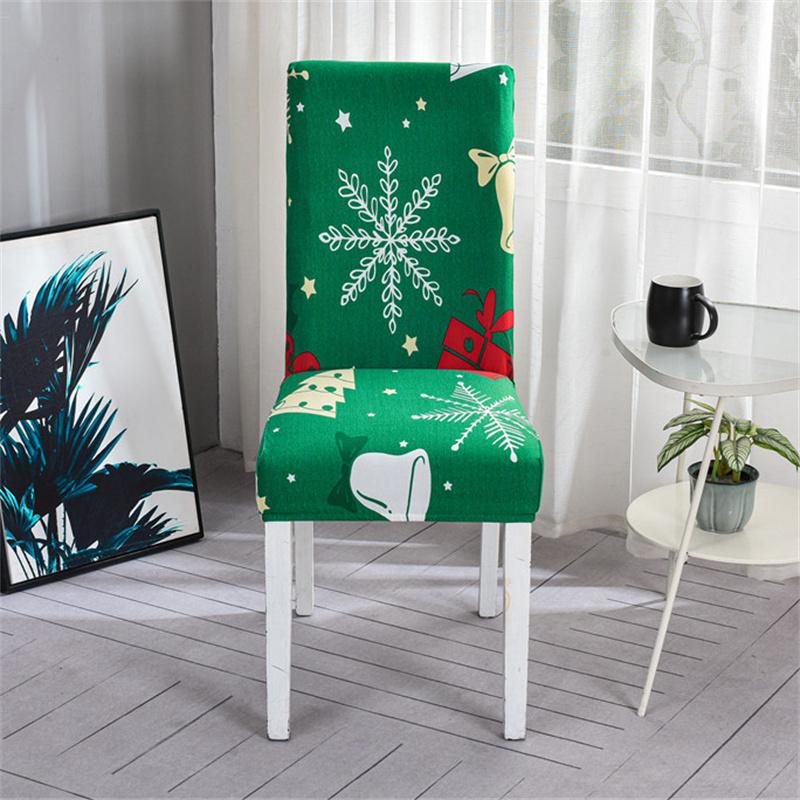 1Piece Printed Dining Room Chair Cover Spandex Elastic Stretch Slipcovers for Kitchen Hotel Banquet Living Room Home Decoration