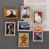 Three-Dimensional Van Gogh Resin Fridge Magnet Photo Frame with Oil Painting Design