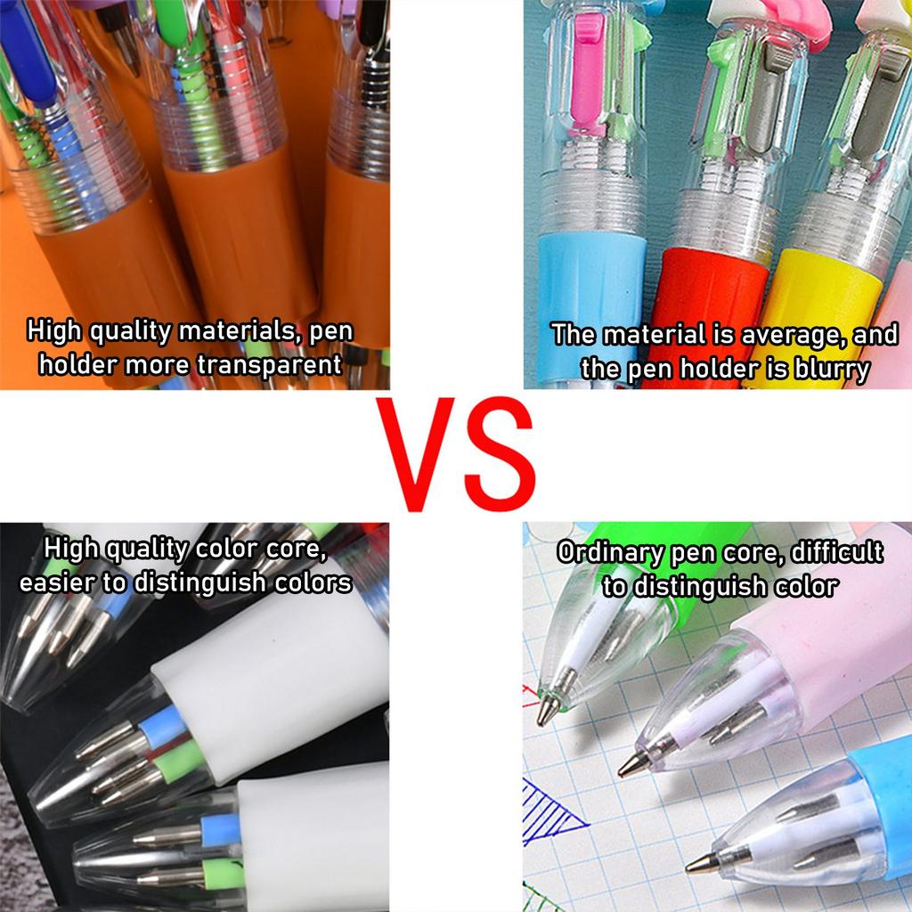4-in-1 Multicolor Ballpoint Pen 10 Colors Retractable Bear Ballpoint Pens For  School Supplies Students Children Gifts5ml