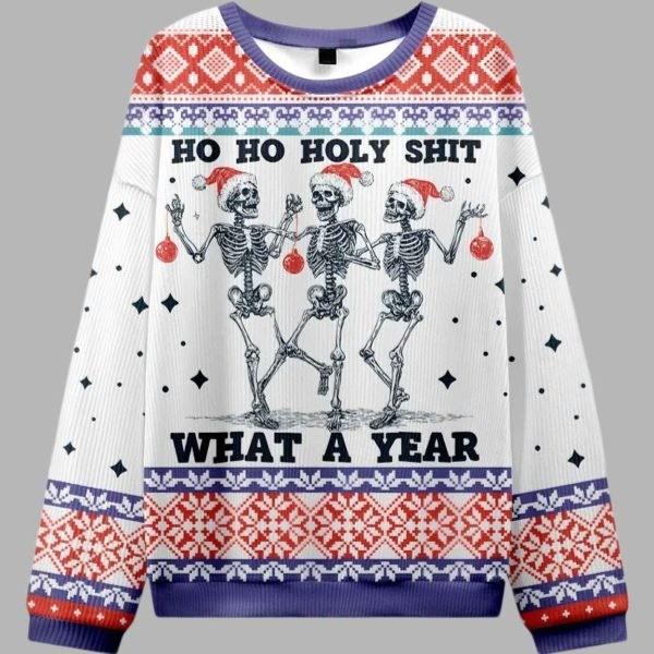 Merry BoneMas Christmas Ugly Sweater Unisex T-Shirt XL