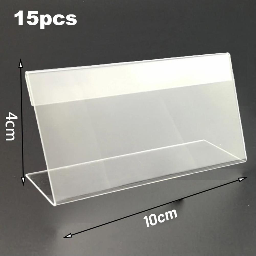 10/15pcs 4*10cm Acrylic Sign Display Stand  Business Card Label Label Stand