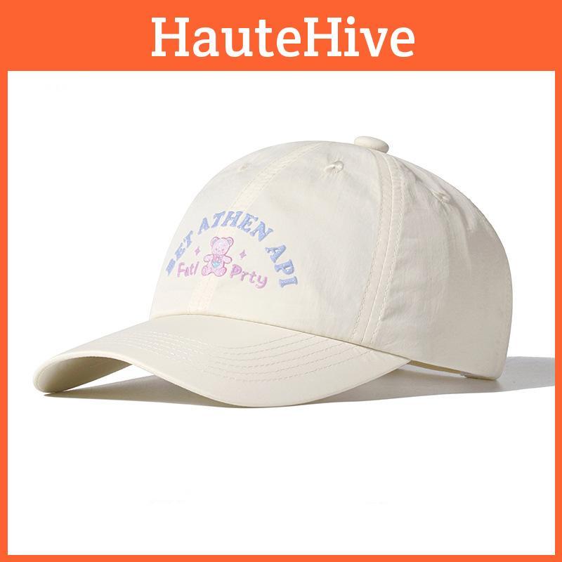 Cap Fashionable Baseball With Small Bear And Letter Embroidery Design Daily For