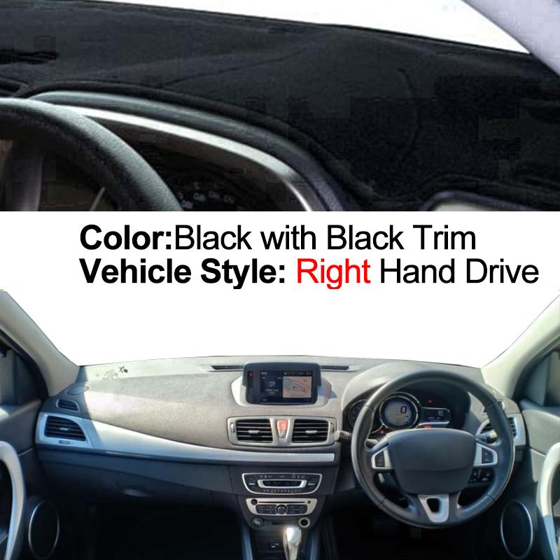 Car Dashboard Cover For For Renault Fluence Samsung SM3 L38 2009 - 2017 Auto Dash Mat Carpet Cape Anti-sun Sun shade Dashmat