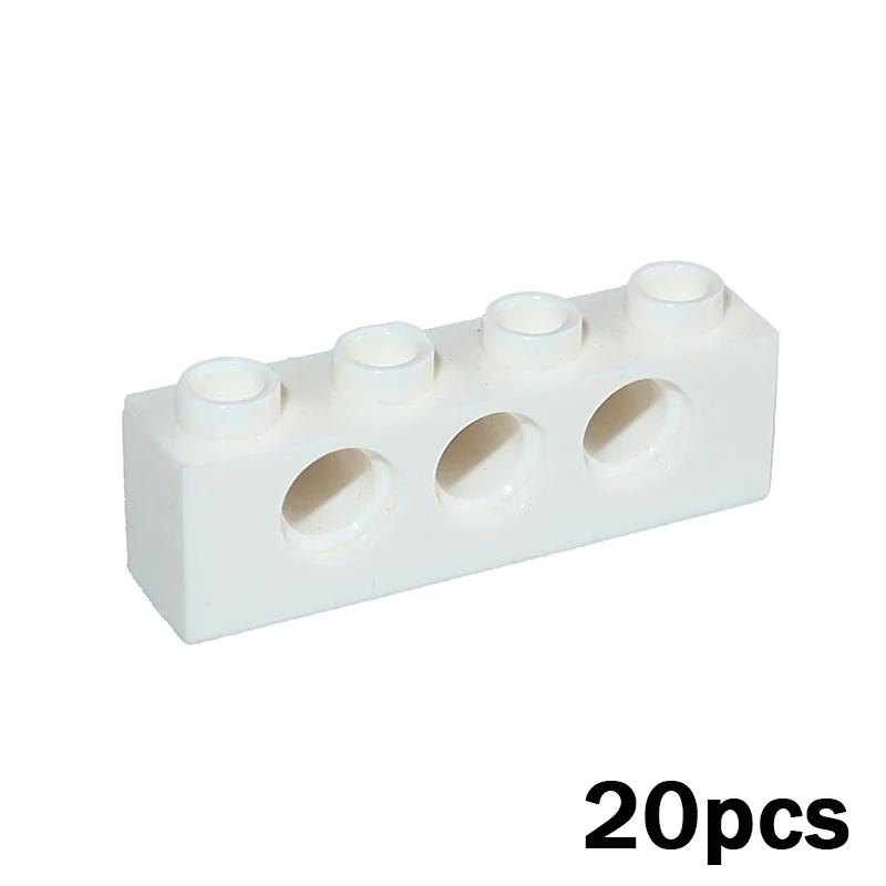 Brick 1x4 with 3 Holes MOC Technical Assemble Particles 3701 DIY Building Blocks Educational Toy for Kids