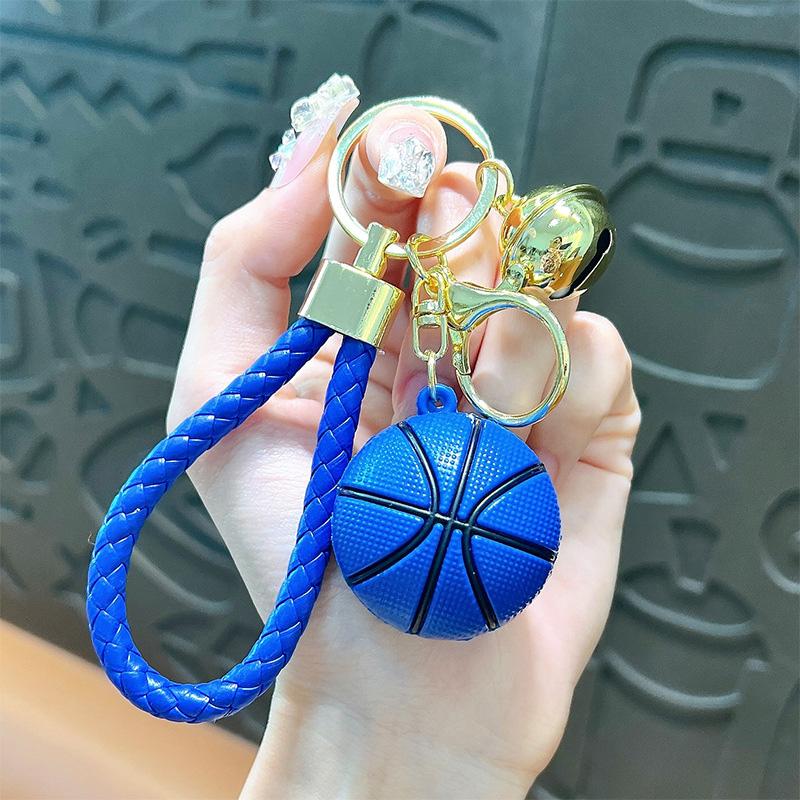 1/2Pcs Keyring Holder Creative Colorful Key Accessories Basketball Keychain 9 Colors Car Key Chain Plastic Ball Bag Pendant