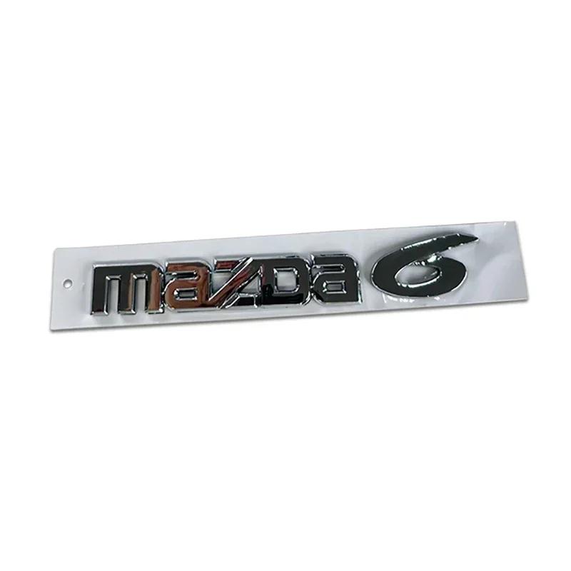 2025 Hot Plastic Car Front Trunk Emblem for Mazda 6 Mazda6 Steering Wheel Badge 3D Body Replaced Sticker Rear Tail Refitting Dec
