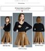 2022 High-Waisted A-line PU Faux Leather Pleated Skirt - Autumn/Winter Women's Stylish Short Umbrella Skirt