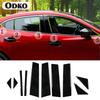 10 Pcs Car Pillar Posts Door Window Trim Decal Cover for Mazda 3 Axela 2014 2015 2016 2017 2018 Accessories Exterior Parts