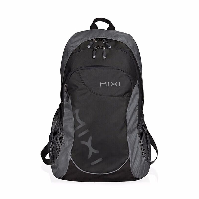 Mixi Lightweight Casual Sports Backpack for Women, Large Capacity Travel Backpack for Men, 14-Inch Laptop Bag for Men, Black And Gray, 1805