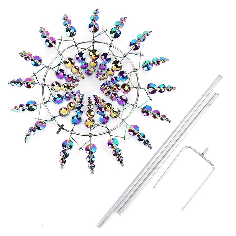

1pcs Colorful Outdoor Windmills Courtyard Gardens Metal Windmills Wind Catchers Courtyard Decorations Sculptures And Windmills