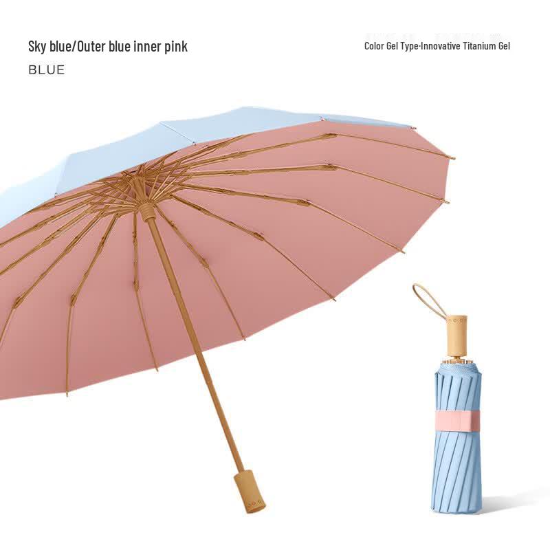 Xihe 16-Rib UV Protection Sun & Rain Umbrella
