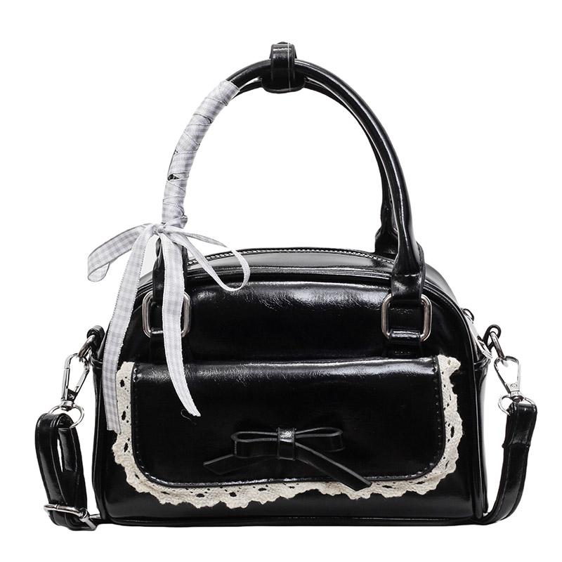 Vintage kabelka přes rameno - Dámská kabelka s mašlí, Korejský streetwear, Ležérní crossbody kabelka, Trendy cestovní taška,
