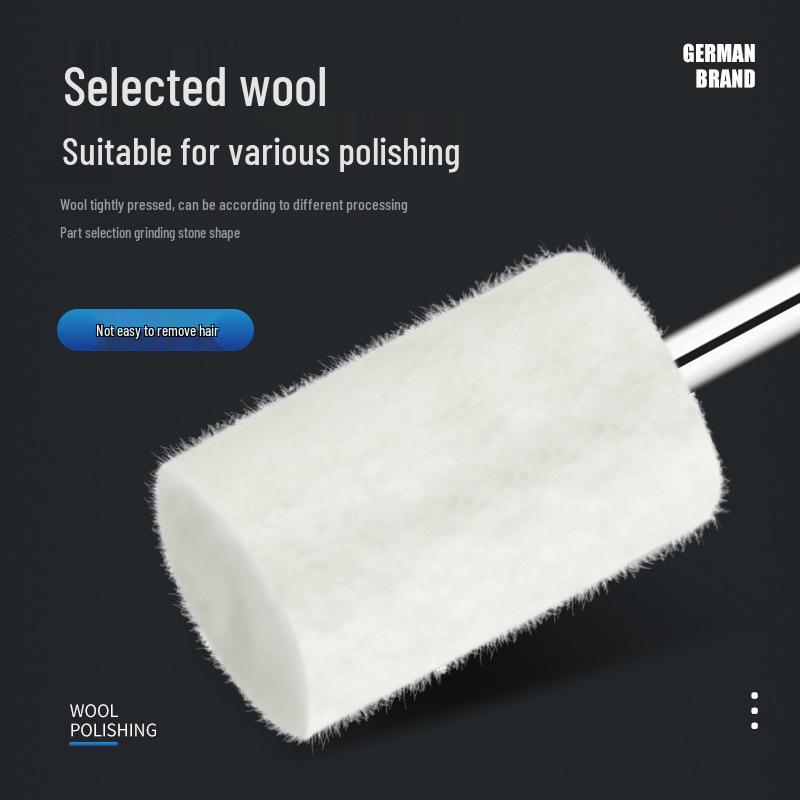 Wool Polishing Buffing Head with Shank for Mirror Finish on Jade and Metal